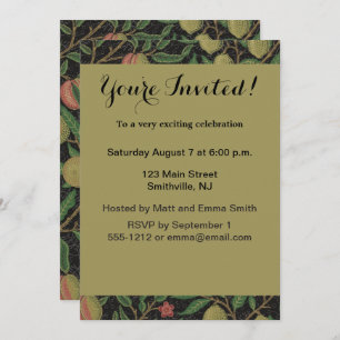 William Morris Pomegranate Classic Frucht Einladung