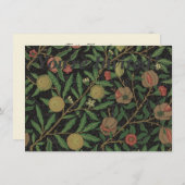 William Morris Pomegranate Classic Frucht Einladung (Vorne/Hinten)