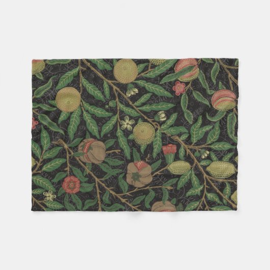 William Morris Pomegranate Classic Frucht Fleecedecke (Vorderseite (Horizontal))