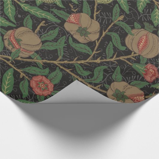 William Morris Pomegranate Classic Frucht Geschenkpapier (Ecke)