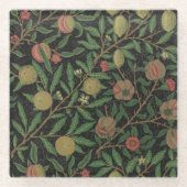 William Morris Pomegranate Classic Frucht Glasuntersetzer (Vorderseite)