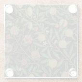 William Morris Pomegranate Classic Frucht Glasuntersetzer (Rückseite)