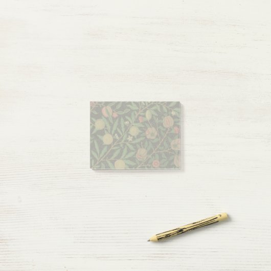 William Morris Pomegranate Classic Frucht Post-it Klebezettel (Auf Schreibtisch)