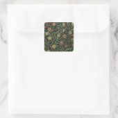 William Morris Pomegranate Classic Frucht Quadratischer Aufkleber (Tasche)
