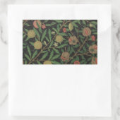 William Morris Pomegranate Classic Frucht Rechteckiger Aufkleber (Tasche)