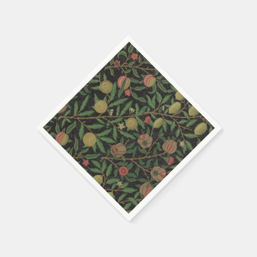 William Morris Pomegranate Classic Frucht Serviette (Ecke)