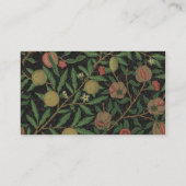 William Morris Pomegranate Classic Frucht Visitenkarte (Rückseite)