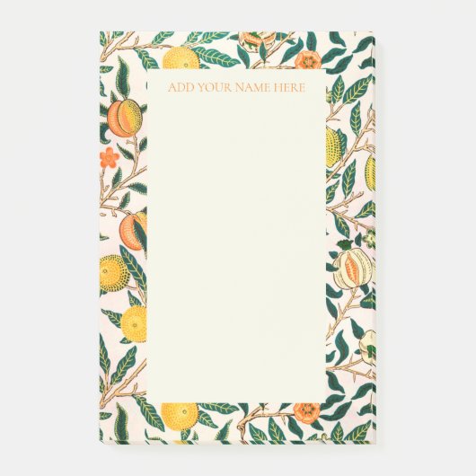 WILLIAM MORRIS POMEGRANATE DESIGN POST, DEN ES NOT POST-IT KLEBEZETTEL (Vorderseite)