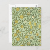 William Morris Pomegranate Fruchtdesign Postkarte (Vorne/Hinten)