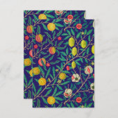 William Morris Pomegranate in der Marine Begleitkarte (Vorne/Hinten)