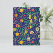 William Morris Pomegranate in der Marine Begleitkarte (Stehend Vorderseite)