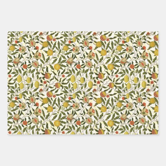 William Morris Pomegranate & Lemon Geschenkpapier Set (Vorderseite)