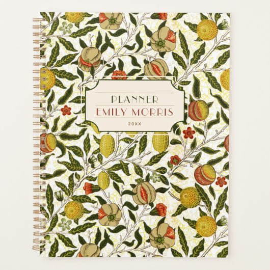 William Morris Pomegranate Lemons Fruchtmuster Planer (Vorderseite)