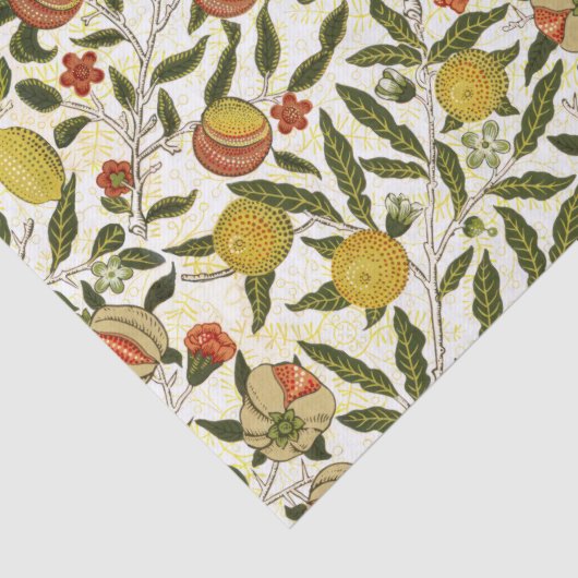 William Morris Pomegranate Lemons Fruchtmuster Seidenpapier (Detail)