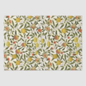 William Morris Pomegranate Lemons Fruchtmuster Seidenpapier (Vorderseite)