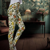 William Morris Pomegranate Lemons Yellow Fruits Leggings