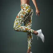 William Morris Pomegranate Lemons Yellow Fruits Leggings