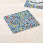 WILLIAM MORRIS "POMEGRANATE" SQUARE PAPER UNTERSET RECHTECKIGER PAPPUNTERSETZER (angewinkelt)
