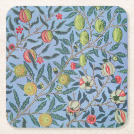 WILLIAM MORRIS "POMEGRANATE" SQUARE PAPER UNTERSET RECHTECKIGER PAPPUNTERSETZER