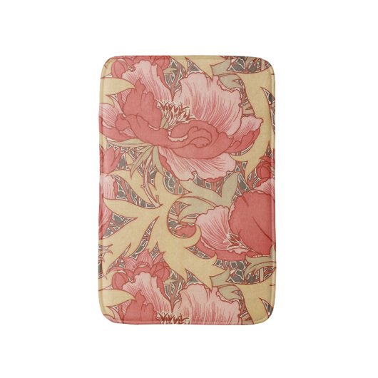 William Morris Poppies Floral Badematte (Vorderseite Vertikal)