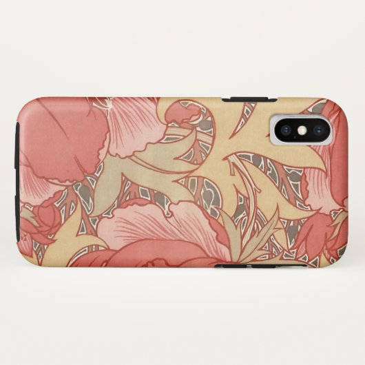 William Morris Poppies Floral Case-Mate iPhone Hülle (Rückseite (Horizontal))