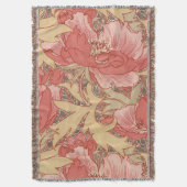 William Morris Poppies Floral Decke (Vorderseite Vertikal)