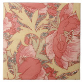 William Morris Poppies Floral Fliese (Vorderseite)