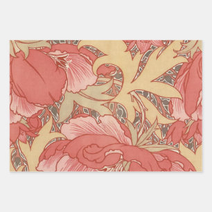 William Morris Poppies Floral Geschenkpapier Set