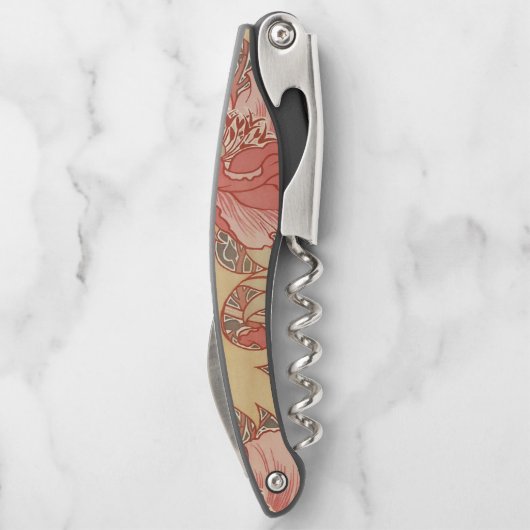 William Morris Poppies Floral Kellnermesser (Rückseite)