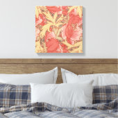 William Morris Poppies Floral Leinwanddruck (Insitu (Schlafzimmer))