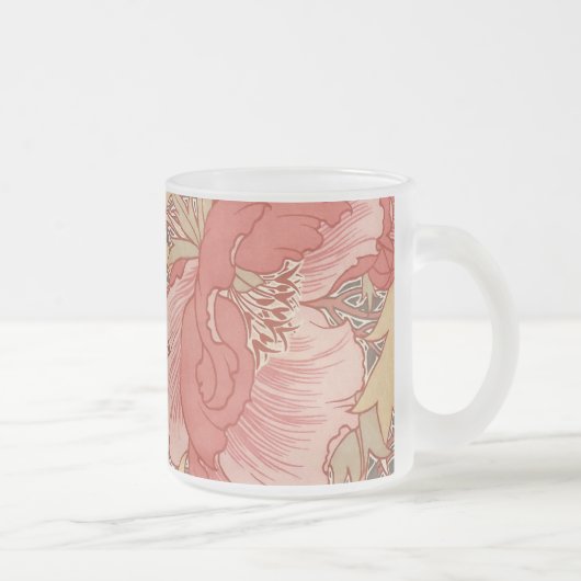 William Morris Poppies Floral Mattglastasse (Rechts)