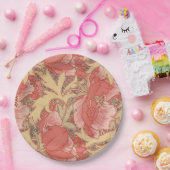 William Morris Poppies Floral Pappteller (Party)