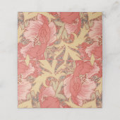 William Morris Poppies Floral Platzkarte (Außenseite Aufgefaltet)