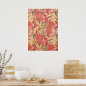 William Morris Poppies Floral Poster (Küche)