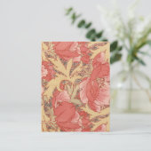 William Morris Poppies Floral Postkarte (Stehend Vorderseite)