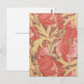 William Morris Poppies Floral Postkarte (Vorne/Hinten)