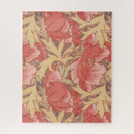 William Morris Poppies Floral Puzzle (Vertikal)