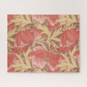 William Morris Poppies Floral Puzzle (Horizontal)