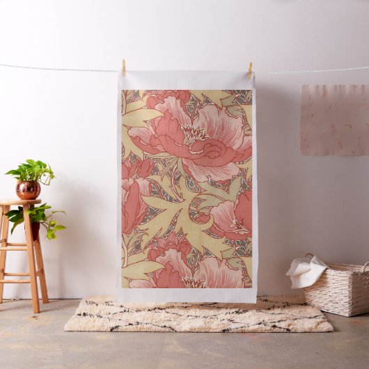 William Morris Poppies Floral Stoff (Beispiel)