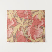William Morris Poppies Floral Wandteppich (Vorderseite (Horizontal))