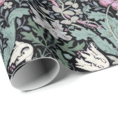 William Morris Poppy Botanical Victorian Wallpaper Geschenkpapier (Rolleneckpunkt)