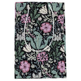 William Morris Poppy Botanical Victorian Wallpaper Mittlere Geschenktüte