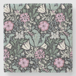 William Morris Poppy Botanical Victorian Wallpaper Steinuntersetzer