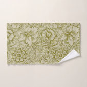 William Morris Poppy Classic Floral Green Badhandtuch Set (Handtuch)