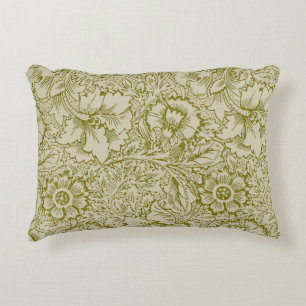 William Morris Poppy Classic Floral Green Dekokissen