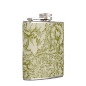 William Morris Poppy Classic Floral Green Flachmann (Rechts)