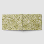 William Morris Poppy Classic Floral Green Gästebuch (Voll)