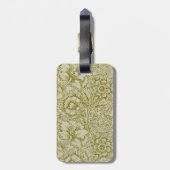 William Morris Poppy Classic Floral Green Gepäckanhänger (Rückseite vertikal)