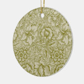 William Morris Poppy Classic Floral Green Keramik Ornament (Links)