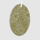 William Morris Poppy Classic Floral Green Ornament (Vorderseite)